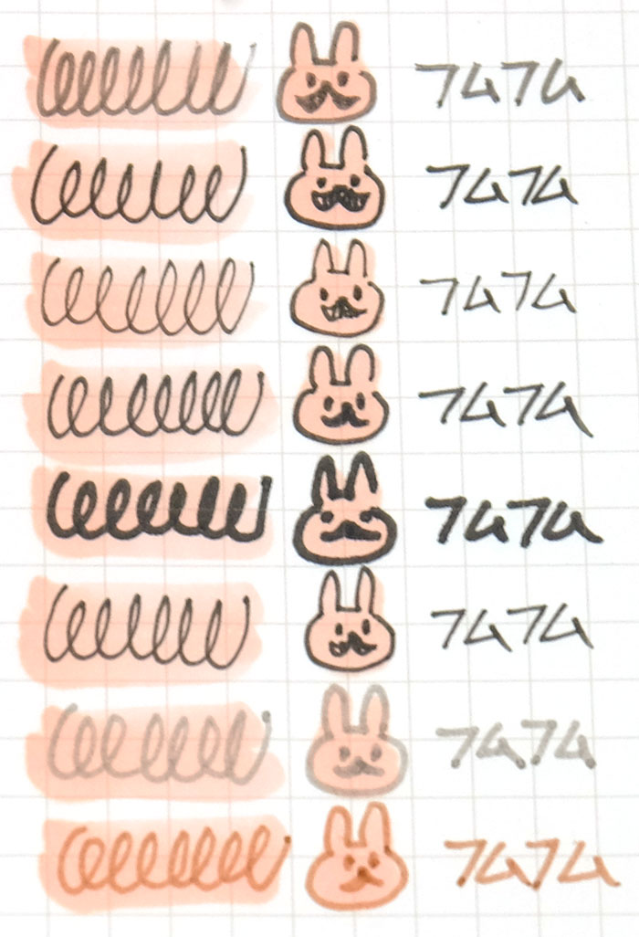 グラフィックペンの書き心地・裏移り比較!