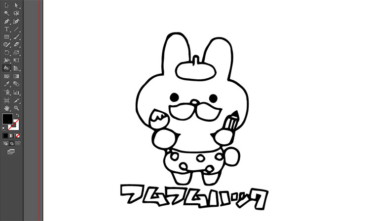 ワコムのbamboosparkのデータをillustratorで線が完成