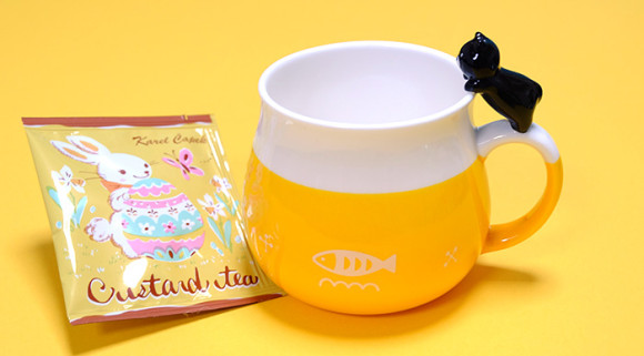 可愛い猫のマグカップ「デコレニャコット」紅茶