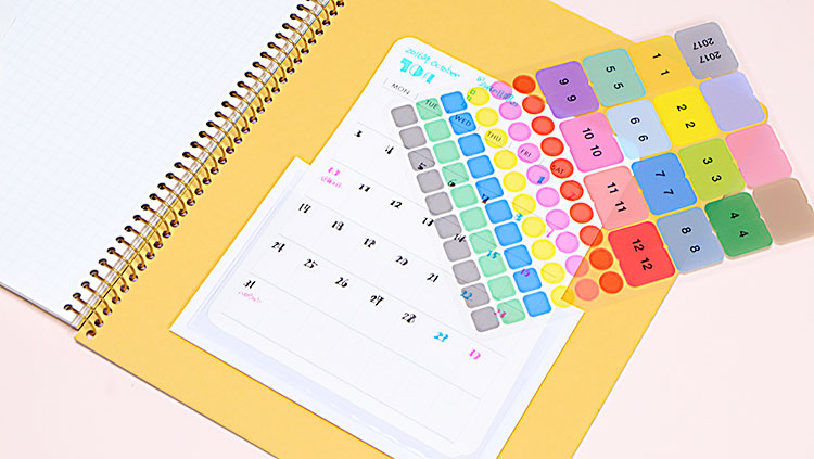 グリーティングライフのCustom Diary Stickers2017年 好きなノートが手帳に変身!