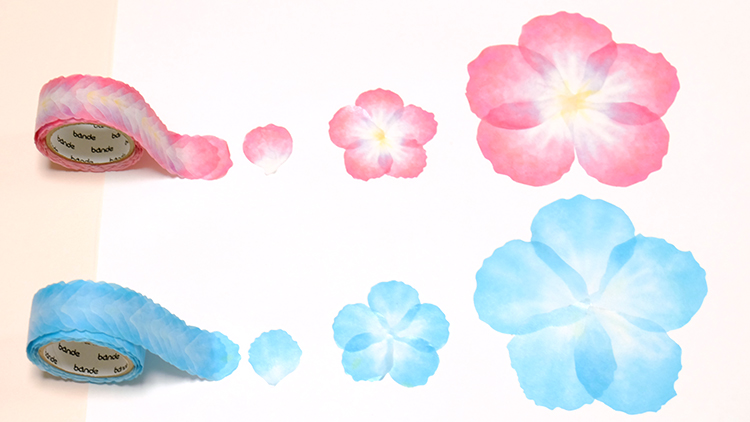 「花びらミニ ピンク」「花びら ピンク」「花びらミニ ブルー」「花びら ブルー」の違い