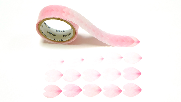 1枚ずつ使える「bande(バンデ)」のマスキングロールステッカー「桜の花びら」