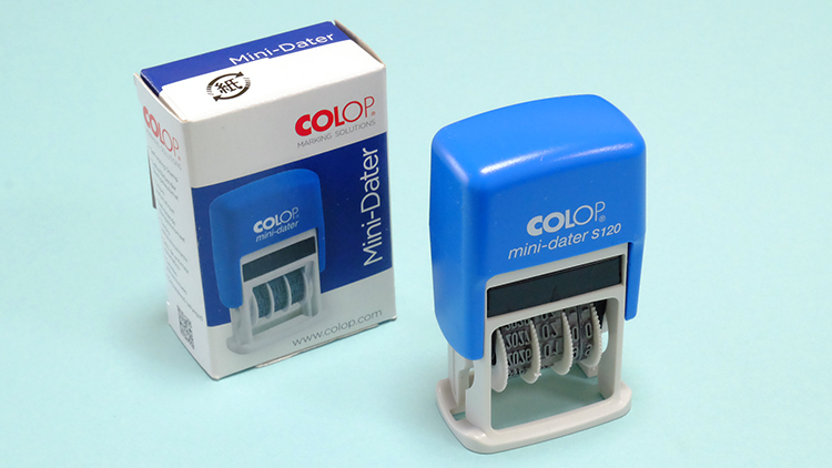 日付スタンプはメモに便利!おすすめのcolop(コロップ)回転日付ハンコ