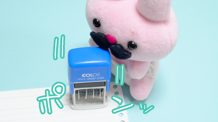 日付スタンプはメモに便利!おすすめのcolop(コロップ)回転日付ハンコ