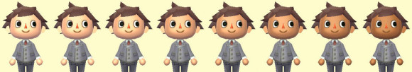 どうぶつの森ハッピーホームデザイナー男の子肌の色
