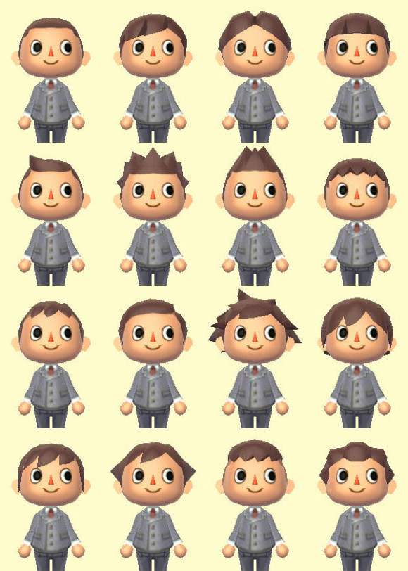 どうぶつの森ハッピーホームデザイナー男の子髪型