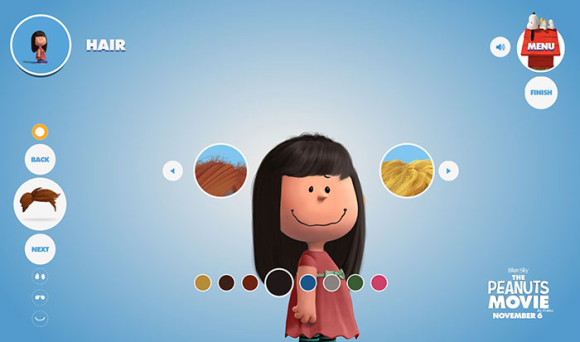 スヌーピーピーナッツ風のキャラクターが作れる「Get Peanutized」色合い選択