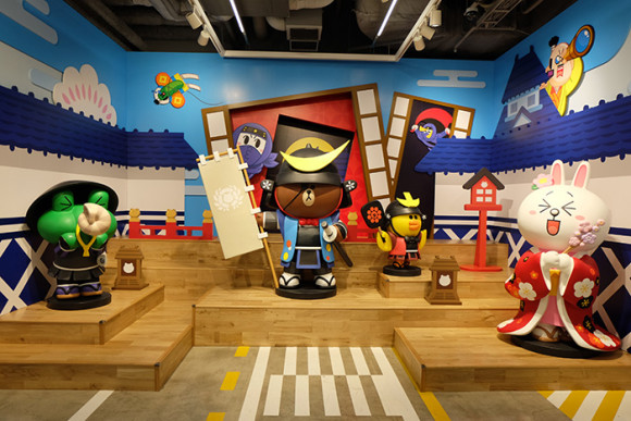 LINE STORE仙台店フォトスポット伊達政宗ブラウン