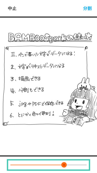 Bamboo Sparkの使い方とレビュー分割タイムライン