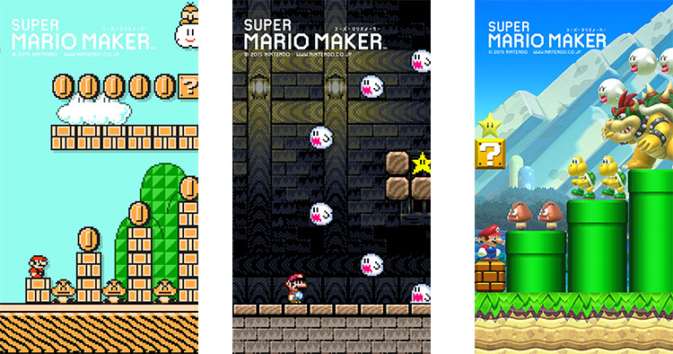 『スーパーマリオ"カベガミ"メーカー』スマフォでつくってみた